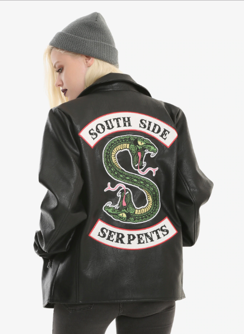 RIVERDALE SOUTHSIDE SERPENTS FAUX LEATHER JACKET HOT TOPIC EXCLUSIVE