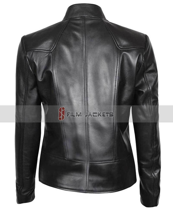 California Womens Black Stylish Leather Jacket