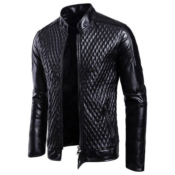 Fashion men leather jacket Spring autumn Casual PU coat mens motorcycle leather jacket